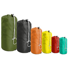 Load image into Gallery viewer, Stuff Sacks 6 Pack for Backpacking with Dust Flap
