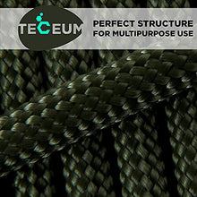 Load image into Gallery viewer, TECEUM Paracord Type III 550 Army Green – 100 ft – 4mm – Tactical Rope MIL-SPEC
