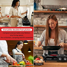 Load image into Gallery viewer, Hot Plate Portable Electric Stove 1500W Countertop Single Burner with Adjustable Temperature &amp; Stay Cool Handles
