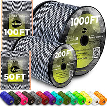 Load image into Gallery viewer, TECEUM Paracord Type III 550 Army Green – 100 ft – 4mm – Tactical Rope MIL-SPEC
