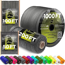 Load image into Gallery viewer, TECEUM Paracord Type III 550 Army Green – 100 ft – 4mm – Tactical Rope MIL-SPEC
