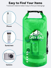 Load image into Gallery viewer, HEETA Waterproof Dry Bag for Women Men, Roll Top Lightweight Dry Storage Bag Backpack with Phone Case for Travel
