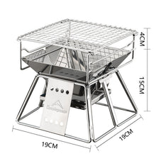 Load image into Gallery viewer, Portable Stainless Steel Non-stick Surface Folding Barbecue Grill
