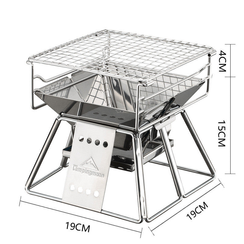 Portable Stainless Steel Non-stick Surface Folding Barbecue Grill