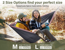 Load image into Gallery viewer, Kootek Camping Hammock Double Portable Hammocks
