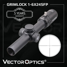 Load image into Gallery viewer, Vector Optics Gen2 Grimlock 1-6x24 BDC (MOA) Ballistic Reticle Rifle Scope
