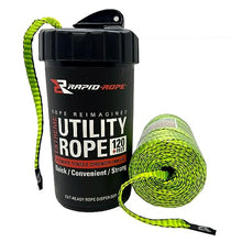 Load image into Gallery viewer, Rapid Rope Canister 120ft Tan Flat Tactical Paracord.
