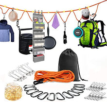 Load image into Gallery viewer, Campsite Storage Strap with 28 Buckle Pins.
