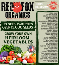 Load image into Gallery viewer, Non-GMO Heirloom Seed Kit | 15,000+ Non-Hybrid Open-Pollinated Seeds | 35 Varieties of Fruit and Vegetable Seeds
