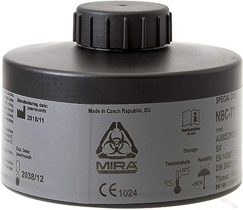 MIRA SAFETY M Gas Mask Filter - Certified CBRN Filter for Full Face Respirator Mask