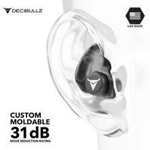 Load image into Gallery viewer, Decibullz - Custom Molded Earplugs, 31dB Highest NRR, Comfortable Hearing Protection
