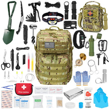 Load image into Gallery viewer, Survival First Aid Kit,99PCS Professional Survival Gear Large Hiking Backpack with Emergency Equipment
