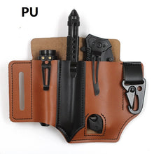 Load image into Gallery viewer, Tactical Multi Tool Leather Belt Bag
