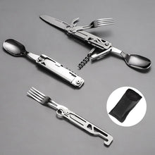 Load image into Gallery viewer, Folding Camping Cutlery Multi-function Portable Tableware
