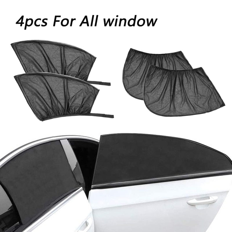 2/4pcs Car Window Screen Door Covers Front/Rear Side Window