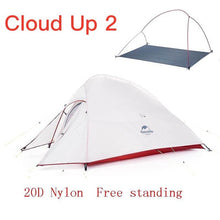 Load image into Gallery viewer, Naturehike Cloud Up 1, 2, &amp; 3 Series Upgraded Camping Tent with Mat
