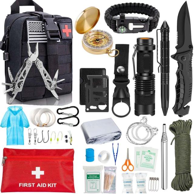 47 IN 1 Survival Gear Tool Kit with Emergency Blanket