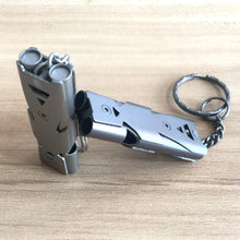 Load image into Gallery viewer, Emergency Survival Whistle Keychain
