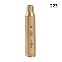 Load image into Gallery viewer, Red Dot Laser Brass Boresighter CAL .223/5.56/9mm/308/7.62/.45/30-06 Cartridge Boresight
