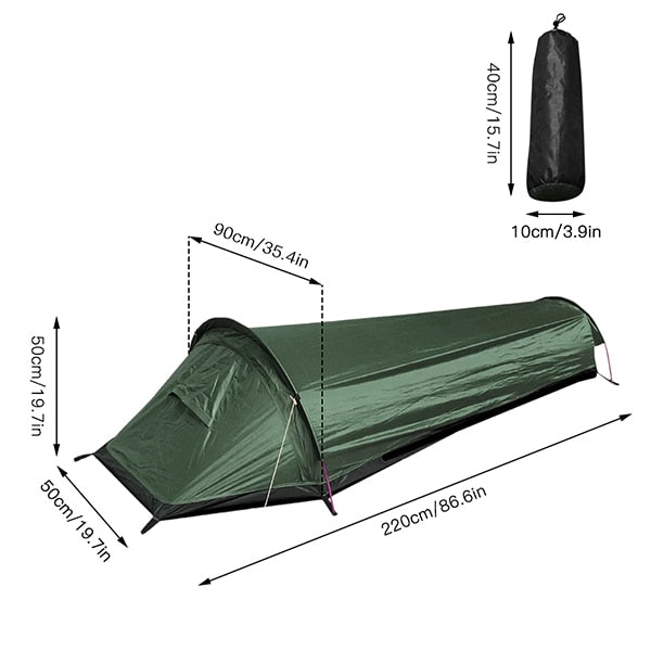 Ultralight single tent, 100% waterproof sleeping bag