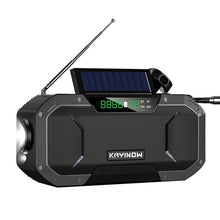 Load image into Gallery viewer, 5000mAh IPX3 Waterproof Solar Power Emergency Radio with LED Flashlight
