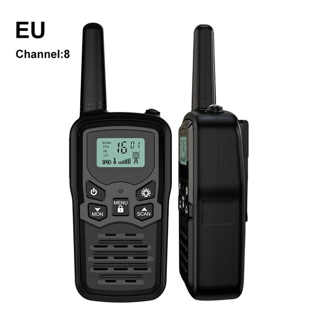 (2pcs) Mini Handheld Walkie Talkie Portable Radio High Power VHF Handheld Two Way Ham Radio