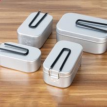 Load image into Gallery viewer, Square Outdoor Aluminum Bento/Lunch Box
